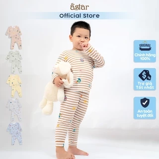 Bộ dài tay cài vai Astar hoạ tiết Noel vải cotton rayon cho bé 9 tháng đến 6 tuổi