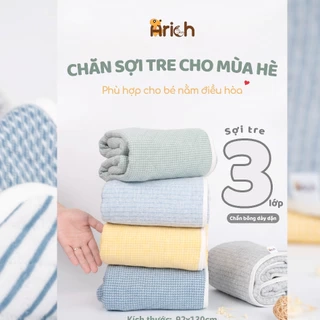 Chăn sợi tre mùa hè Arich, chăn trẻ em, cao cấp mềm mịn, dày dặn, an toàn cho Bé (0 đến 6 tuổi) -KT 93x130cm