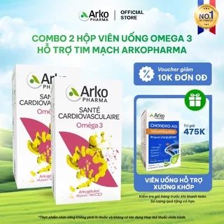 Combo 2 Hộp Viên Uống Omega 3 Hỗ Trợ Sức Khỏe Tim Mạch Arkopharma (Hộp 180 Viên)