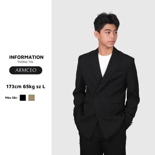 Áo khoác blazer ARMCEO 1 khuy phong cách Hàn Quốc -ARK03