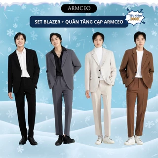 Set áo blazer và quần tây tăng cạp cao cấp ARMCEO tone sur tone Hàn Quốc tiết kiệm -SB01