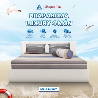 Bộ Drap 4 Món Microfiber Aroma Luxury - Vải Mát Cotton - Họa Tiết Đa Dạng - Sang Trọng