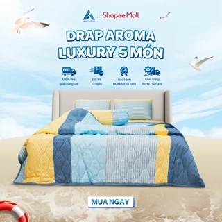 Bộ Drap 5 Món Kèm Mền Microfiber Aroma Luxury- Vải Mát Tencel Loại 2