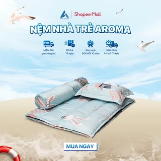 Bộ Nệm Mẫu Giáo Aroma Cho Trẻ Em, Vải Tencel Mát Không Hầm Bí Lưng, SET 5 MÓN