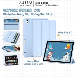 Bao da F03 nâng cấp 3 lớp chống sốc AstroMazing có khay đựng bút, cover dành cho iPad Pro 11 Air 4 5 Gen 9