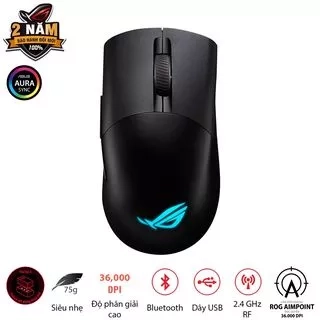 Chuột gaming FPS không dây ROG Harpe Ace Aim Lab Edition, ROG Aimpoint độc quyền, 36000dpi