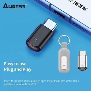 Aubess Type-c Micro Usb Smart Ir Điều Khiển Từ Xa Ứng Dụng Điện Thoại Bộ Chuyển Đổi Mini Bộ Phát Hồng Ngoại Cho Điện Thoại Thông Minh Cho Tivi Điều Hòa