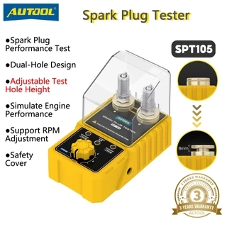 Autool SPT105 Máy kiểm tra bugi ô tô Máy kiểm tra đánh lửa 110V 220V Với chiều cao có thể điều chỉnh máy dò lỗ kép Máy phân tích phích cắm đánh lửa