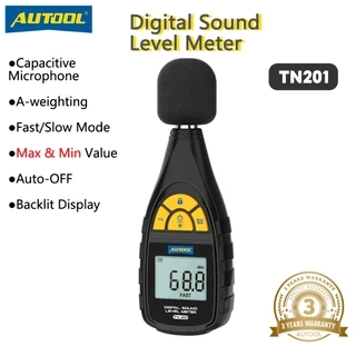 Autool TN201 Đồng hồ đo mức âm thanh kỹ thuật số Máy đo mức âm thanh vehigle Phát hiện tiếng ồn Decibel Máy kiểm tra giám sát 30-130dB Máy đo tiếng ồn Máy đo âm lượng tiếng ồn