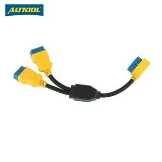 Dây chuyển đổi nối cáp AUTOOL từ 1 lỗ cắm sang 2 đầu cắm OBD2 16 chấu dài 35cm cho xe
