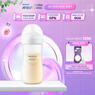 Bình Sữa Philips Avent Natural Cho Bé, Bình Sữa Mô Phỏng Tự Nhiên Mới, Chống Đầy Hơi Sặc Sữa