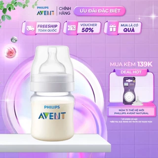 Bình Sữa Philips Avent Shrink Wrap Classic Cho Bé Cổ Rộng Natural An Toàn, Chống Đầy Hơi Sặc Sữa