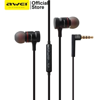 Tai nghe có dây AWEI ES-70TY chân 3.5mm Nhét Tai Âm Thanh Siêu Trầm Có Mic