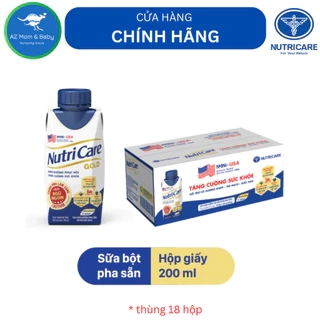 Thùng 18 hộp sữa Nutricare GOLD - bồi bổ phục hồi sức khoẻ (200ml x 18 hộp)