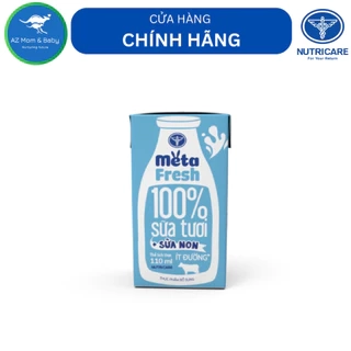 Thùng sữa tươi chứa sữa non Nutricare Meta FRESH ít đường (110ml x 48 hộp)