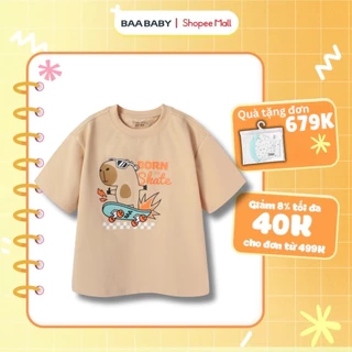 Áo Thun Bé Trai Cotton Thoáng Mát Mềm Mịn (1-10 Tuổi) BaaBaby AT30N