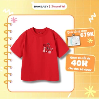 Áo Thun Bé Trai Form Rộng Cotton Mềm Mịn Thoáng mát( 1-10 Tuổi) Baababy AT30N