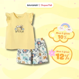 Đồ Bộ Bé Gái Cotton Mềm Mịn, Thoáng Mát (1-10 Tuổi) BaaBaby B-GC-DB04N