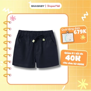 Quần short bé trai, quần short kaki cho bé trai kiểu dáng basic từ 1- 10 tuổi Baa Baby -QU04N