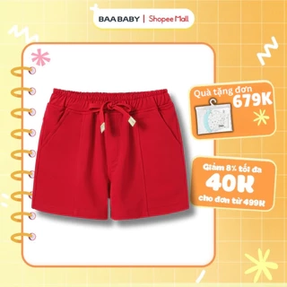 Quần Short Bé Trai Thun Da Cá Phong Cách Mùa Hè (1-10 Tuổi) BaaBaby - QU36N