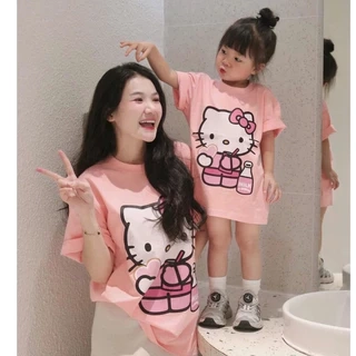 Áo Bé Gái Áo Mẹ Và Bé Áo Thun Gia Đình Áo Phông Cho Bé Chất Liệu Cotton Thấm Hút Mồ Hôi ABG24
