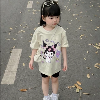 Áo Bé Gái Áo Thun Hình KUROMI UNISEX Áo Cho Cả Gia Đình Áo Bé Gái, Áo Bé Trai Cotton Loại Một ABG12