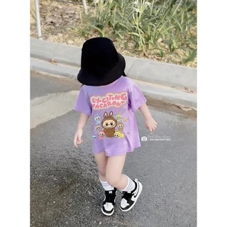 Áo Bé Gái Áo Thun Hình Labubu UNISEX Áo Cho Cả Gia Đình Áo Bé Gái, Áo Bé Trai Cotton Loại Một ABG11