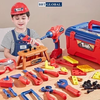 Bộ đồ chơi sửa chữa cho bé BBTGlobal, kèm dụng cụ sửa chữa