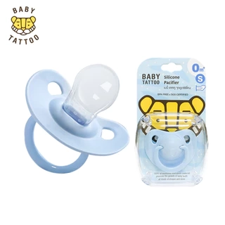 BABY TATTOO Ti Giả Silicone Chuyên Dùng Ban Đêm, Thiết Kế Đầu Ti Dẹp, Cho Bé Từ 0-18 tháng tuổi