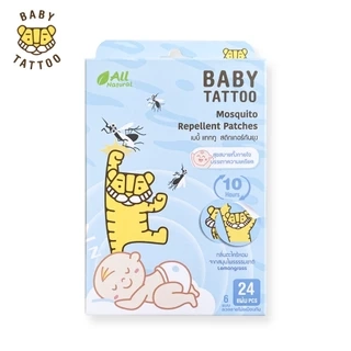 Combo 3 Hộp Miếng Dán Chống Muỗi, Côn Trùng BABY TATTOO Hương Thảo Dược Nhẹ Nhàng, 1 Hộp 24 miếng