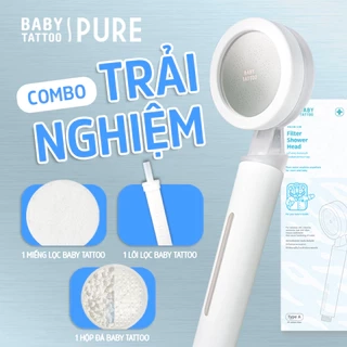 Combo Trải Nghiệm Vòi Sen Tắm Cao Cấp Khử Clo, Lọc Nước Type A BABY TATTOO