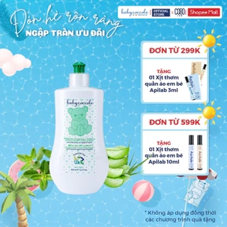 Nước rửa bình sữa Babycoccole Chiết xuất cỏ xạ hương và lô hội 400ml