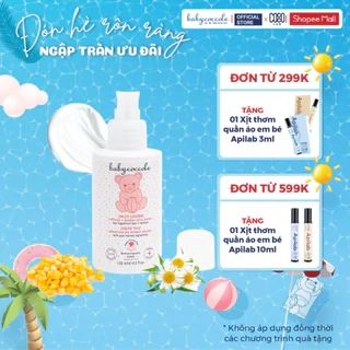Phấn rôm Babycoccole 0M+ cho bé an toàn cho trẻ sơ sinh dạng nước chiết xuất tinh bột bắp 125ml