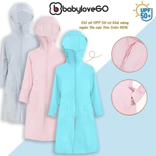 Áo chống nắng cho bé BabyloveGO áo choàng chống nắng cánh dơi vải Ice Text thông hơi làm mát tức thì chống tia UV