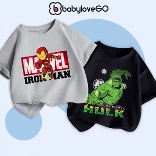 Áo siêu nhân bé trai BabyloveGO áo thun bé trai in hình người nhện Spider Men