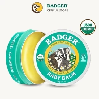 Sáp dầu hữu cơ dưỡng da em bé BADGER Baby organic balm dưỡng ẩm cho da khô, ngừa hăm an toàn cho trẻ sơ sinh – 21g 56g