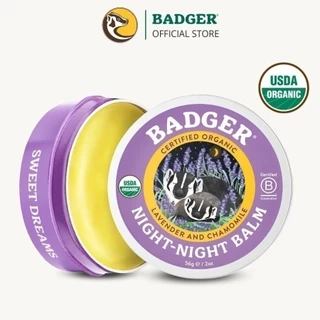 Sáp dầu hữu cơ ngủ ngon BADGER Night Night organic balm giúp dễ ngủ an toàn cho em bé trẻ sơ sinh từ 6 tháng - 21g