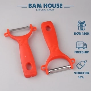 Dao bào đa năng inox Bam House cán nhựa đỏ siêu bén cao cấp BD03