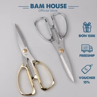Kéo bếp Bam House cán inox lưỡi thép không gỉ siêu bền cao cấp KCI03