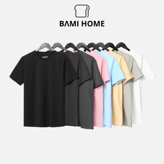 Áo thun trơn nam cao cấp BAMIHOME áo thun cổ tròn basic form vừa vặn, năng động thoải mái ATS01