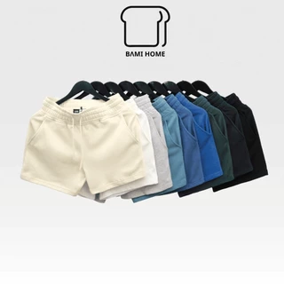 Quần short nam BAMI HOME vải nỉ chân cua phong cách thể thao thoáng mát, không xù vải QN082
