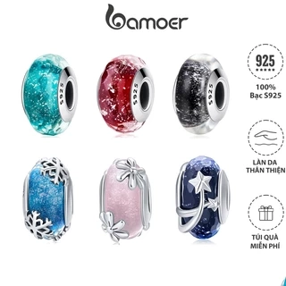 Hạt charm BAMOER bằng bạc 925 dùng làm vòng đeo tay DIY