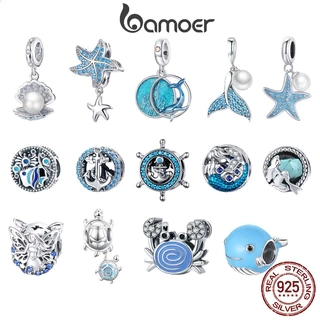 Hạt charm BAMOER đính đá giả độc đáo thời trang với nhiều kiểu tùy chọn