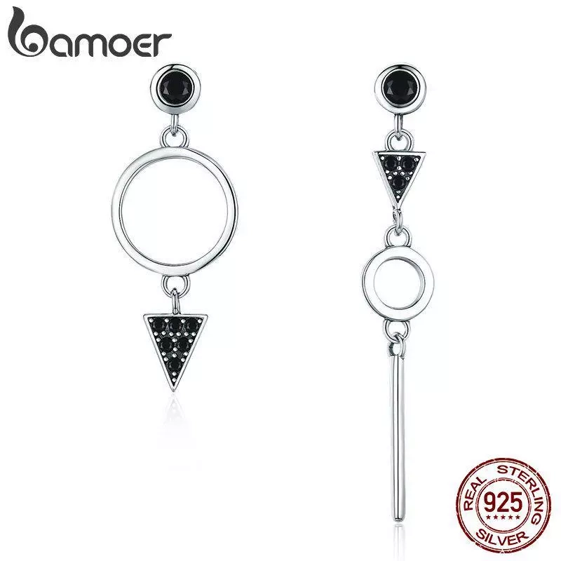 Khuyên tai BAMOER bạc 925 thời trang Hàn Quốc