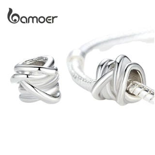 Phụ kiện hạt xỏ Bamoer PA5240 phong cách đơn giản cho vòng tay & vòng cổ DIY