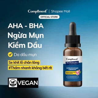 Serum Compliment 2% BHA Hyaluronic Acid B5 5% Vitamin C 20% Làm Sạch Da, Giảm Mụn Trắng Da 27ml