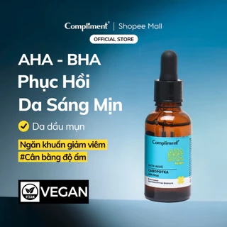 Serum Dưỡng Da Compliment AHA BHA PHA Acids And Tea Tree Se Khít Lỗ Chân Lông Giảm Mụn Kiềm Dầu 27ml