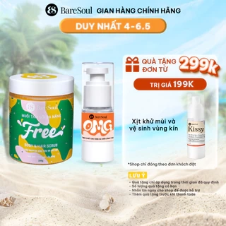 Combo dưỡng sáng chuyên sâu, nâng tông tức thì, giảm thâm, khử mùi, giảm tiết mồ hôi nách BareSoul OMG 20g + FREE 330g