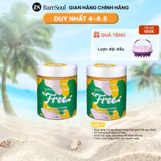 COMBO 2 Muối tẩy tế bào chết da đầu, tóc, cơ thể BareSoul 330gx2