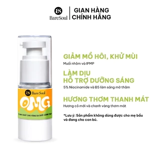 Livestream [ MÀU XANH ] Serum nách ngăn mồ hôi, khử mùi và dưỡng sáng BareSoul Underarm Serum 20G